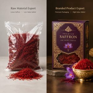 تفاوت صادرات فلهای زعفران با بستهبندی استاندارد صادراتی و ارزش افزوده آن
